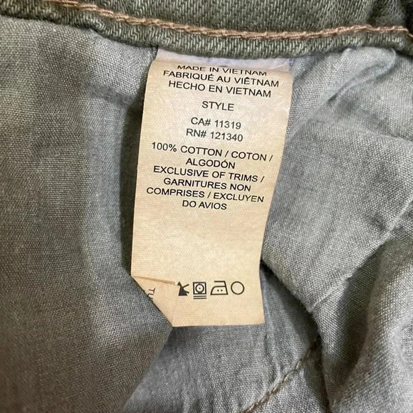 Garage Boyfriend Distressed Jeans Khaki Green Sz 7 - Picture 6 of 8